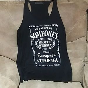 Woman's shot of whiskey tank